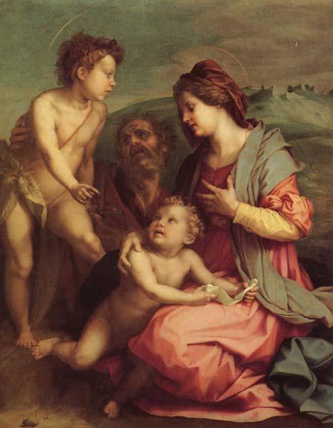 Andrea del Sarto Holy Family with john the Baptist oil painting image